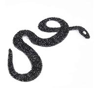 Décoration en forme de serpent, applique, strass facile à coudre, accessoires de vêtements, rouleau de ruban, robe pour la maison, accessoires de bricolage (noir)