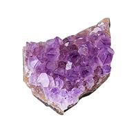 Décoration en grappe d'améthyste | Pierres d'améthyste brutes pour la méditation | Grappe de cristaux de méditation, cristaux violets profonds pour décoration de chambre naturelle, pierre brute