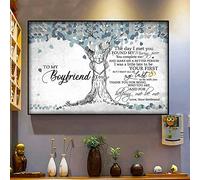 Décoration en métal vintage pour cuisine avec inscription « To My Boyfriend The Day I Met You I Found My Your First » - Plaque en métal vintage pour bar, club, cave, chambre - 20,3 x 30,5 cm