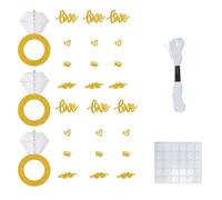 Décoration En Miel Léger Arrière Facile Pour La Fête De,Or | construite en papier solide, arrive plat, déroulement et accrochage, réutilisable pour l'événement suivant, arrière-plan