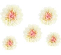 Décoration en papier fleurs, crème, 30-20 cm (1 paquet / 5 pièces)