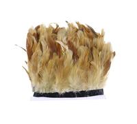 Décoration en plumes de coq 1M 5M 10M, ruban noir 10-15cm, vêtements de fête artisanaux, accessoires de décoration de couture(01,5 Meters)