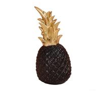 Décoration en résine ananas pour entrée, bibliothèque, armoire à vin et table à manger, conçue pour offrir une élégance intemporelle et un attrait décoratif (taille L, noir)