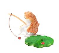 Décoration en résine pour aquariums et aménagement paysager, motif chats et coccinelles, décoration créative pour la maison, le bureau et offrir un cadeau pour décoration créative d'aquarium