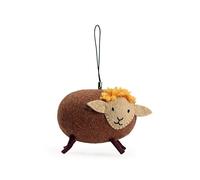 Décoration enfant - Petit animal en feutre - Fait main (Mouton marron)