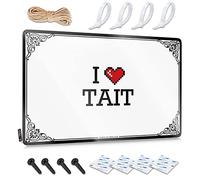 Décoration Essentials - Œuvre d'art imperméable, impression rétro cool pour café, pub, homme, grotte | Cadeaux pré-percés personnalisés I Love Tait (20 x 30 cm)