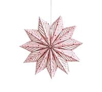 Décoration Étoile en Papier 3D, Ornement Suspendu pour Noël et Fête | Flocon/Étoile, Design Pliable Pratique, Matériau Résistant Léger, Options 30cm et 40cm, Esthétique Nordique Minimaliste