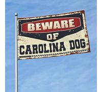 Décoration extérieure amusante Beware Of Carolina Dog Flag Mens Room Decor Stuff For Your Room (60 x 90 cm)