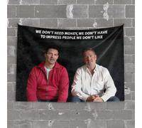Décoration extérieure amusante « We Don'T Need Money, We Don'T Have To Impress People We Don'T Like » Tapisserie Bar Décor pour la maison des hommes (75 x 100 cm)