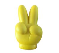 Décoration extérieure jaune pour voiture - Ornement créatif en mousse pour voiture, Topper antenne avec doigt en V jaune, pour antenne de voiture avec geste de la main, voiture facile à trouver dans