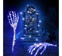 Décoration extérieure squelette d'Halloween, squelette de main, effrayant