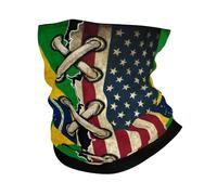 Décoration Faciale Amérique Et Brésil Drapeau Brésilien Vintage Combiner Écharpe Respirant Couvre-Chef Durable Cache Cou pour Randonnée Jogging Cyclisme 25X50CM