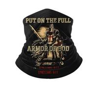 Décoration Faciale Armure De Dieu Christianisme Verset Religieux Écharpe Multi-Usage Couvre-Chef Durable Cache Cou pour Adulte Randonnée Cyclisme 25X50CM