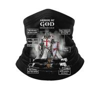 Décoration Faciale Armure De Dieu Christianisme Verset Religieux Écharpe Multi-Usage Couvre-Chef Respirant Cache Cou pour Adulte Jogging Randonnée 25X50CM