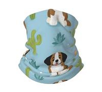 Décoration Faciale Chien Saint-Bernard, Race Cactus Fleece Étanche À La Poussière Bandeau Magique Anti-Solaire Echarpe Gaiter pour Adulte Ski Randonnée