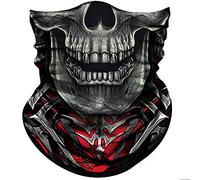 Décoration Faciale Crâne Gris Visage Bouche Ouverte Élastique Chapeaux Demi-Visage Unisexe Gaiter pour Moto Vélo Cyclisme