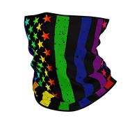 Décoration Faciale Drapeau De Jardin De La Journée De La Fierté LGBT Rainbow Américain Gay Lesbienne Ultra-Douce Chapeaux Demi-Visage Anti-Solaire Headwrap pour Adulte Homme Moto
