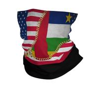 Décoration Faciale Drapeau De L'Afrique Centrale avec Fermeture Éclair Et Drapeau Américain Echarpe Tête Pirate Séchage Rapide Headwrap pour Ski, Randonnée, Extérieur