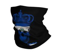 Décoration Faciale Drapeau Salvadorien De King Skull Écharpe Respirant Couvre-Chef Durable Cache Cou pour Course À Pied Randonnée Cyclisme 25X50CM