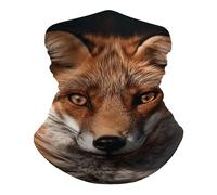 Décoration faciale Images de Fox Respirant Écharpe Demi-Visage Multi-Usage Bandeaux pour Cyclisme Extérieur 26X30cm