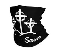 Décoration Faciale Jésus Sauve Un Chrétien Balaclava Respirant Couvre-Chef Antidérapant Cache Cou pour Cyclisme Randonnée Jogging 25X50CM