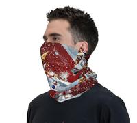 Décoration Faciale Joyeux Noël, Bonhommes De Neige Écharpe Anti-UV Couvre-Chef Respirant Cache Cou pour Cyclisme Extérieur Randonnée