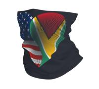 Décoration Faciale USA Guyanais Amitié Drapeau Coeur Ultra-Douce Écharpe Demi-Visage Séchage Rapide Bandana pour Cyclisme Femme Vélo