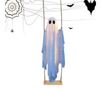 Décoration Fantôme Balançoire Éclairage LED Alimenté Par Piles S'Illumine | Décorations d'Arbre Effrayantes pour L'Extérieur pour Fête d'Halloween, Maison Hantée, Cour, Porche, Arbre, Fenêtre, Por