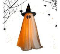 Décoration fantôme d'extérieur avec guirlande lumineuse LED | Figurines effrayantes pour jardin, intérieur, salon, cour, terrasse, pelouse, chambre, dortoir, fête