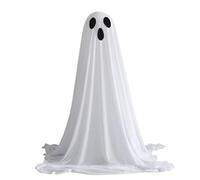 Décoration fantôme d'halloween - 150 cm, Accessoire de fête fantôme Lumineux pour Jardin, pelouse avec Fonction de Suspension, décoration effrayante géante pour allée de Porche, Tissu Blanc, fêtes de