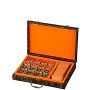 Décoration Feng Shui pour la Maison : Jeu d'échecs Chinois en Laiton, Coffret Cadeau Xiangqi - Jeux de Voyage avec Plateau de Jeu, Jeu et pièces de XI