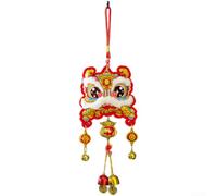 Décoration festive à suspendre pour le Nouvel An chinois 2026 avec cheval porte-bonheur, danse du lion et personnage Fu pour décoration de vacances (B)