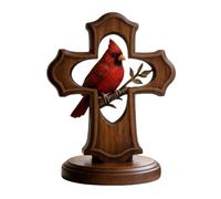 Décoration festive en forme d'oiseau - Souvenir de Noël pour les vacances en famille | Matériau en résine de 15 cm, décoration artistique d'oiseau rouge, symbole de religieux, parfait pour