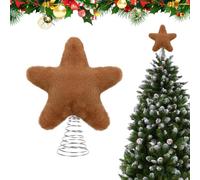 Décoration festive et mignonne pour sapin de Noël | Étoile de Noël douce comme décoration pour la pointe de l'arbre, pour l'intérieur et l'extérieur, fête, bureau, table, salon