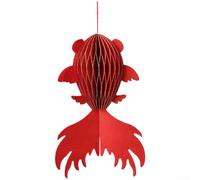 Décoration festive pour la maison avec poisson koï et dieu de la richesse en papier pour célébration lunaire (poisson-gros)