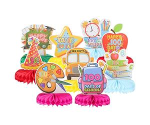 Décoration Fête du 100e Jour D'école 9pcs en Papier