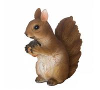 Décoration - Figurine décorative intérieur ou extérieur - Ecureuil assis S - H 14,5 cm - Orange