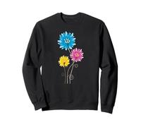 Décoration Florale Abstraite vive pour Maman Fleurs d'été Sweatshirt