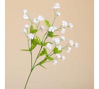 Décoration florale artificielle en soie Forget Me Nots, conçue pour une utilisation en intérieur dans des vases, centres de table et divers paramètres de décoration d'intérieur (blanc)