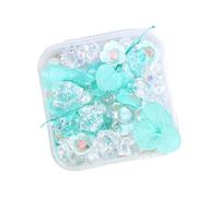 Décoration florale en résine inspirée de la nature avec pierres mélangées, perles et perles séchées en verre pour décoration d'intérieur