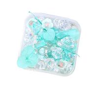 Décoration florale en résine inspirée de la nature avec pierres mélangées, perles et perles séchées en verre pour décoration d'intérieur, fournitures de bijoux en fleurs séchées légères