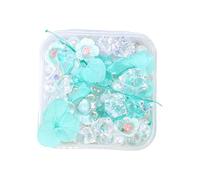 Décoration florale en résine inspirée de la nature avec pierres mélangées, perles et perles séchées en verre pour décoration d'intérieur, fournitures de bijoux en fleurs séchées légères