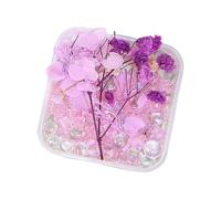 Décoration florale en résine inspirée de la nature avec pierres mélangées, perles et perles séchées en verre pour décoration d'intérieur, arrangement de fleurs séchées miniatures pour la maison