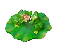 Décoration flottante en forme de grenouille - Sculpture flottante de dessin animé - Pour jardin, étang, fermes, festival, célébration, décorations qui pulvérisent de l'eau pour les petits poissons en