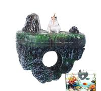 Décoration flottante pour aquarium | Accessoires d'aquarium amusants Betta Guppy | Décoration d'île pour la maison, le bureau, le dortoir, le salon, l'étude, hommes, femmes, famille, amis