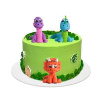Decoration Gateau Dinosaure 3 Pièces Deco Gâteau Dinausore Mini Cake Topper Dinausaure 3D Dinosaures Figurine pour Anniversaire Enfants, Baby Shower, Dinosaure Thème Fête