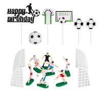 Decoration Gateau foot,15 décorations de gâteau defootballpourenfantsFigurinesenPVCrespectueusesdel'environnement,réalistes et réutilisables, idéales pour les anniversaires et les fêtes de Football