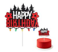 Décoration Gâteau Sur Le Thème l'Étrange, Décoration Cupcake à l'Envers Papier Pailleté Articles Fête Sur Le Thème l'Étrange pour Anniversaire Garçon Ou Fille Décor Gâteau d'Halloween