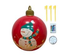 Décoration Gonflable De Noël 60 Cm - Boule Ornement De Noël Extérieur avec Éclairage,16 Couleurs Décoration À Télécommande pour Piscine Entrée Jardin Pelouse