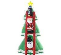 Décoration gonflable LED de Noël 2,47H m - sapin de Noël enneigé décoré avec échelle personnages - polyester imperméable